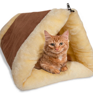 2-in-1 Cat Pet Bed Tunnel Fleece