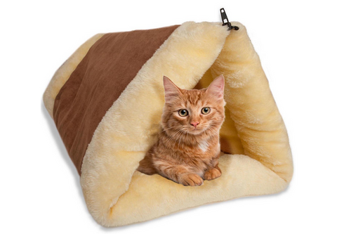 2-in-1 Cat Pet Bed Tunnel Fleece