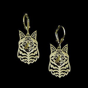 Maine Coon Cat Earrings