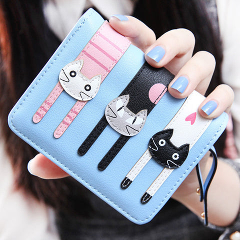 FREE Quality PU Leather Cat Purse Wallet