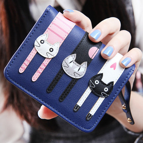 FREE Quality PU Leather Cat Purse Wallet