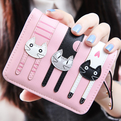 FREE Quality PU Leather Cat Purse Wallet