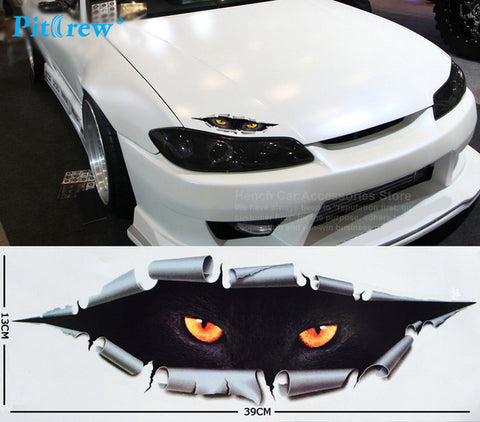 Peeking Monster Car styling Funny Cat Car Sticker Waterproof Full Body Sticker 39*13cm Car accessories Free Shipping