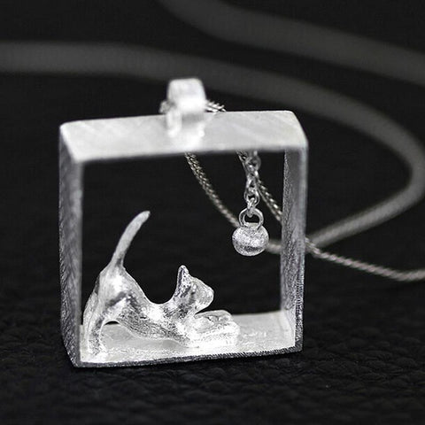 Silver Cat Necklace