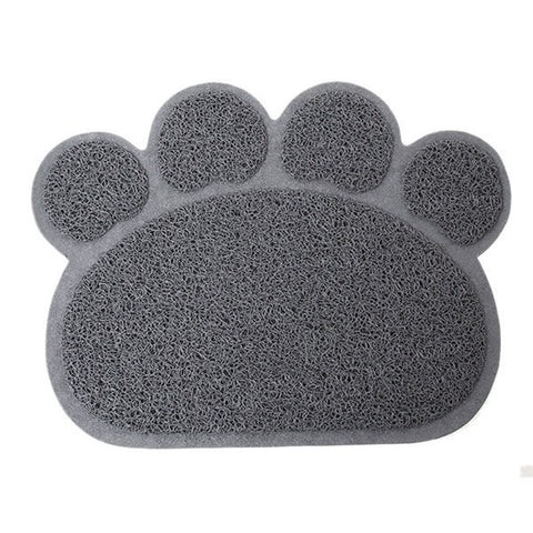 New Arrival 1pc Cute Paw Shape Pet Dog Cat Puppy PVC Foot Mat For Dogs Cats Placemat Pet Supplies EJ673895