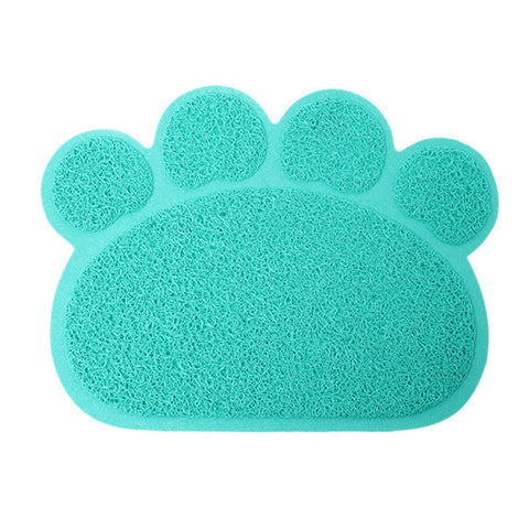 New Arrival 1pc Cute Paw Shape Pet Dog Cat Puppy PVC Foot Mat For Dogs Cats Placemat Pet Supplies EJ673895