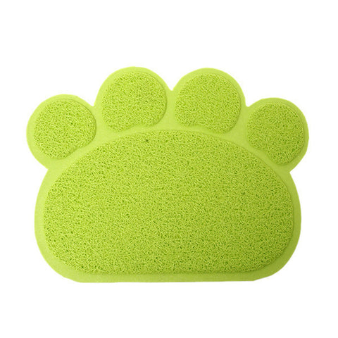 New Arrival 1pc Cute Paw Shape Pet Dog Cat Puppy PVC Foot Mat For Dogs Cats Placemat Pet Supplies EJ673895