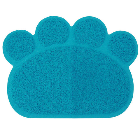 New Arrival 1pc Cute Paw Shape Pet Dog Cat Puppy PVC Foot Mat For Dogs Cats Placemat Pet Supplies EJ673895