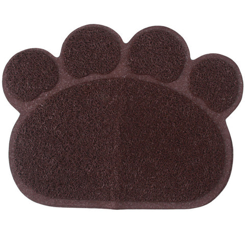 New Arrival 1pc Cute Paw Shape Pet Dog Cat Puppy PVC Foot Mat For Dogs Cats Placemat Pet Supplies EJ673895