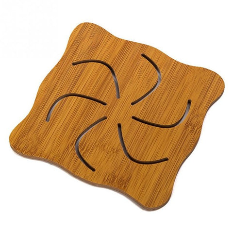 New Vintage Cute Cat Fish Cup Pad Hollow Out Wooden Carved Coasters Tea Coffee Cup Mat Bowl Pad