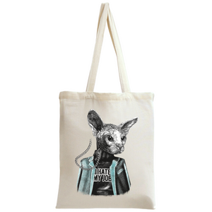 Sphynx Cat "I Hate My Job" Tote Bag