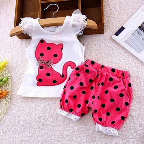 Girls Clothing Set - Shirt+Shorts