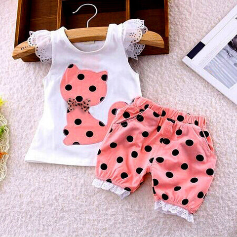 Girls Clothing Set - Shirt+Shorts