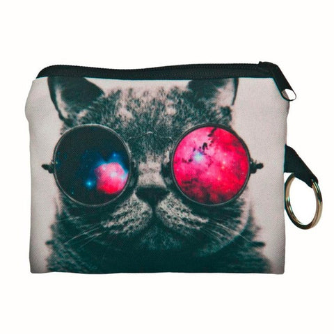 New Cute Cat Face Zipper Case Coin Purse