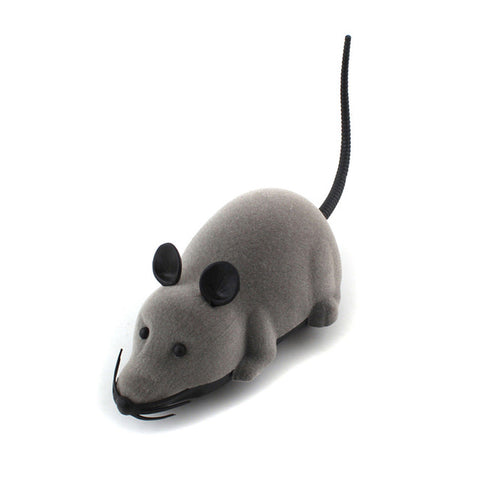 2017 Black Funny Pet Cat mice Toy Wireless RC Gray Rat Mice Toy  Remote Control mouse For kids toys freeshipping