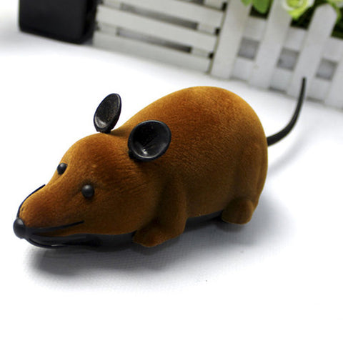 2017 Black Funny Pet Cat mice Toy Wireless RC Gray Rat Mice Toy  Remote Control mouse For kids toys freeshipping