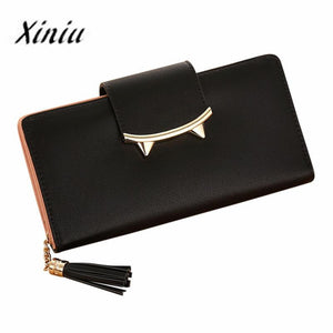 Cat Women PU Long Clutch Wallet