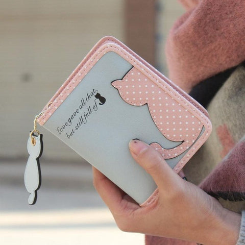 Women's Cat wallet with zipper