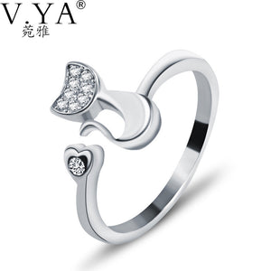 S925 Solid Silver Open Size Rings for Women