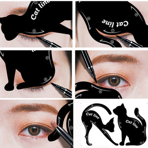 2pcs Stencils Template Eyeliner Smoky Makeup Guide - Cat Eye Liner Tool