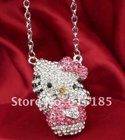 Siywina Wholesale,Free Shipping,2017 Fashion  hello kitty Pendant Necklaces hello kitty jewelry cheap gold bow with jewelry gift