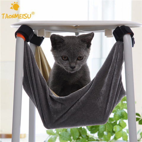 Pet Kitten Cat Hammock Removable Velcro Hanging Soft Bed Cages for Chair Kitty Rat Small Pets Swing 2 Colors