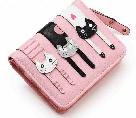 FREE Quality PU Leather Cat Purse Wallet